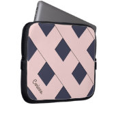 Geometrische, pastellfarbene Linien mit Namen Laptopschutzhülle (Vorne Rechts)