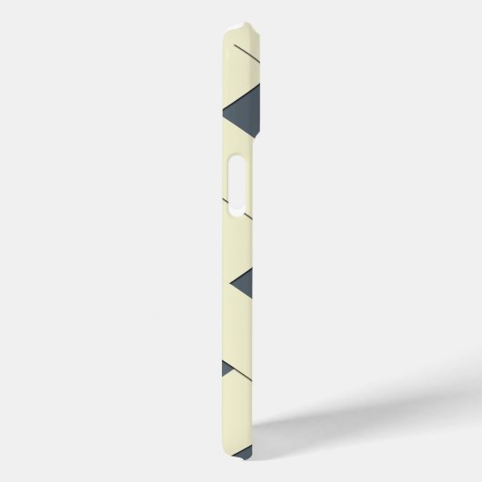 Geometrische, pastellgelbe Linien mit Namen Case-Mate iPhone Hülle (Rückseite / Rechts)