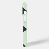 Geometrische, pastellgrüne Linien mit Namen Case-Mate iPhone Hülle (Rückseite / Links)