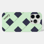 Geometrische, pastellgrüne Linien mit Namen Case-Mate iPhone Hülle (Rückseite (Horizontal))