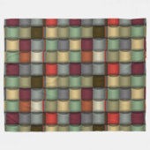 Geometrische Patchwork-Plüschdecke Fleecedecke (Vorderseite (Horizontal))