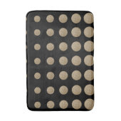 geometrische Pollka-Punkte aus schwarzem Glitzer Badematte (Vorderseite Vertikal)