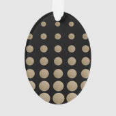 geometrische Pollka-Punkte aus schwarzem Glitzer Ornament (Rückseite)