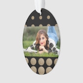 geometrische Pollka-Punkte aus schwarzem Glitzer Ornament (Vorderseite)