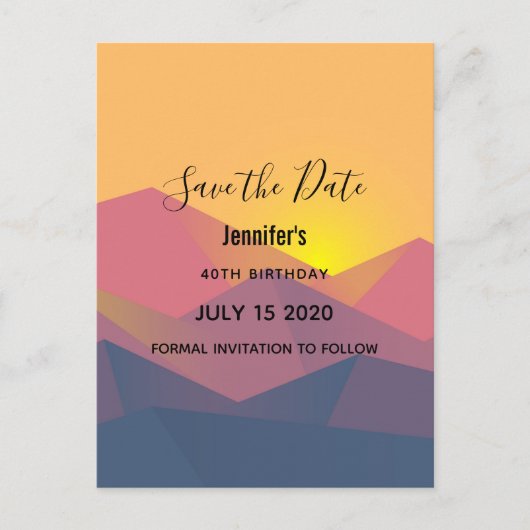 Geometrische Polygone in den Rustikalen Bergen Sav Einladungspostkarte (Vorderseite)