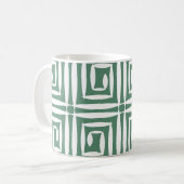 Geometrische Polygone Vintag Nahtlos Muster Kaffeetasse (Vorderseite Links)
