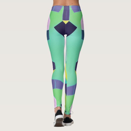 Geometrische Pop Leggings (Rückseite)