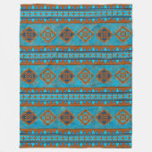 Geometrische Printwerbung im Südwesten der Bergspi Fleecedecke (Vorderseite)