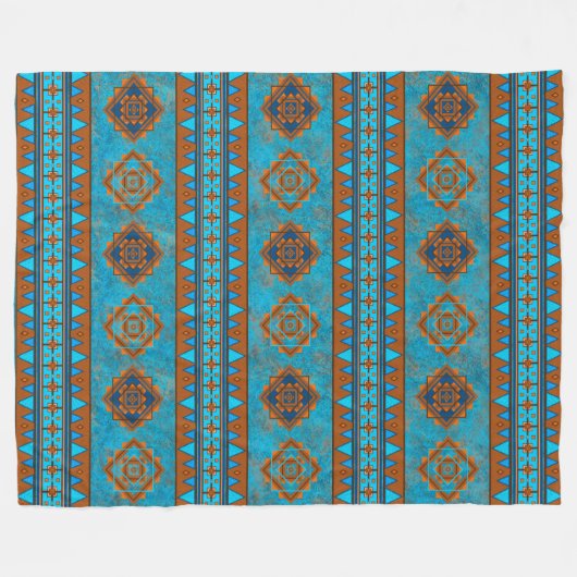 Geometrische Printwerbung im Südwesten der Bergspi Fleecedecke (Vorderseite (Horizontal))