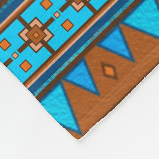 Geometrische Printwerbung im Südwesten der Bergspi Fleecedecke (Ecke)