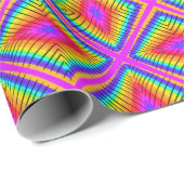 Geometrische Prismen, Regenbogenfarben, heißrosa b Geschenkpapier (Rolleneckpunkt)