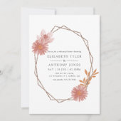 Geometrische Probe Wasserfarbe Terracotta Einladung (Vorderseite)