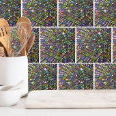 Geometrische Punkte für farbige Kreise Fliese