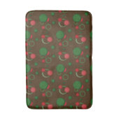 Geometrische Punktkreise Retro-Muster auf einer be Badematte (Vorderseite Vertikal)