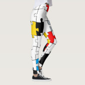 Geometrische Puzzleteile Primärfarben mondrian Leggings (Rechts)