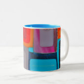 Geometrische Quadrat-fantastische Tasse (VorderseiteRechts)