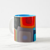 Geometrische Quadrat-fantastische Tasse (Vorderseite Links)