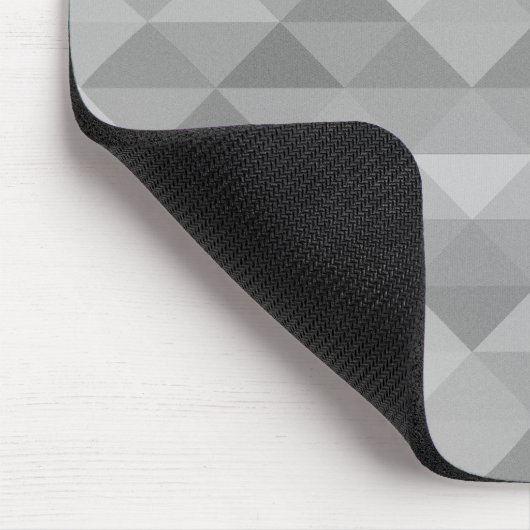 geometrische Quadrat-Muster Graustufen Mousepad (Ecke)
