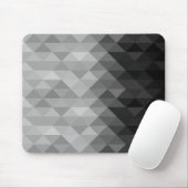 geometrische Quadrat-Muster Graustufen Mousepad (Mit Mouse)
