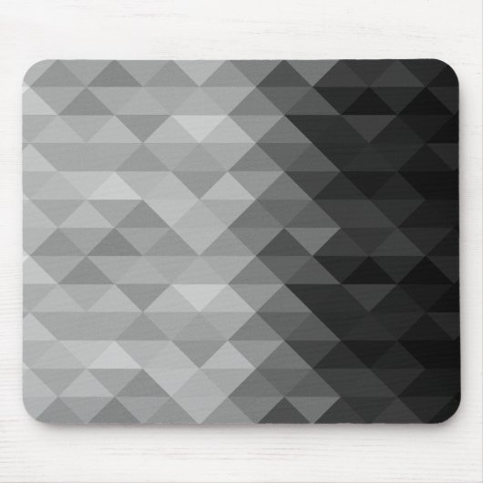 geometrische Quadrat-Muster Graustufen Mousepad (Vorne)