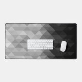 geometrische Quadrat-Muster Graustufen Schreibtischunterlage (Tastatur & Maus)