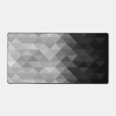 geometrische Quadrat-Muster Graustufen Schreibtischunterlage (Vorderseite)