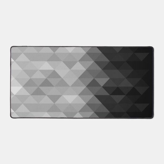 geometrische Quadrat-Muster Graustufen Schreibtischunterlage (Vorderseite)