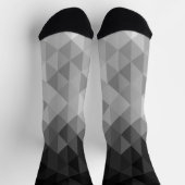geometrische Quadrat-Muster in Graustufen Socken (Oben)