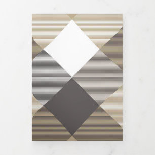 Geometrische Quadratabstraktion 2 Dreifach Gefaltete Urlaubskarte