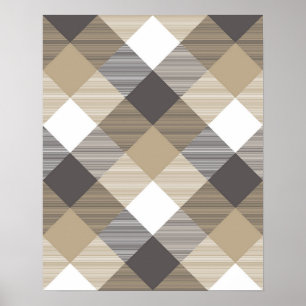 Geometrische Quadratabstraktion 2 Poster