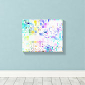 geometrische Quadrate der Pastellgeometrie Leinwanddruck (Insitu (Holzboden))