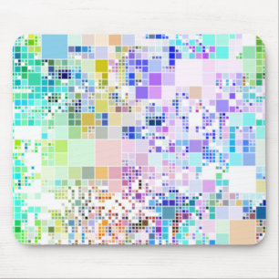 geometrische Quadrate der Pastellgeometrie Mousepad