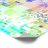 geometrische Quadrate der Pastellgeometrie Poster (Ecke)