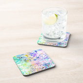 geometrische Quadrate der Pastellgeometrie Untersetzer (Rechte Seite)