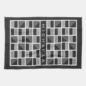 Geometrische Quadrate für kundenspezifisches Monog Handtuch (Horizontal)