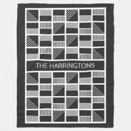 Geometrische Quadrate für Vlies-Decks aus Monogram Fleecedecke