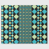 Geometrische Quadrate Geschenkpapier (Flach)