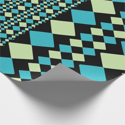 Geometrische Quadrate Geschenkpapier (Ecke)