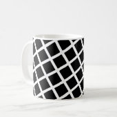 Geometrische Quadrate Lines skandinavisches 60er M Kaffeetasse (Vorderseite Links)