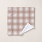 Geometrische Quadrate mit Mocha Mousse Gradient Wh Badhandtuch Set (Waschlappen)