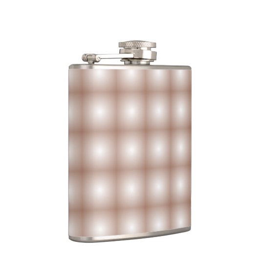 Geometrische Quadrate mit Mocha Mousse Gradient Wh Flachmann (Rechts)