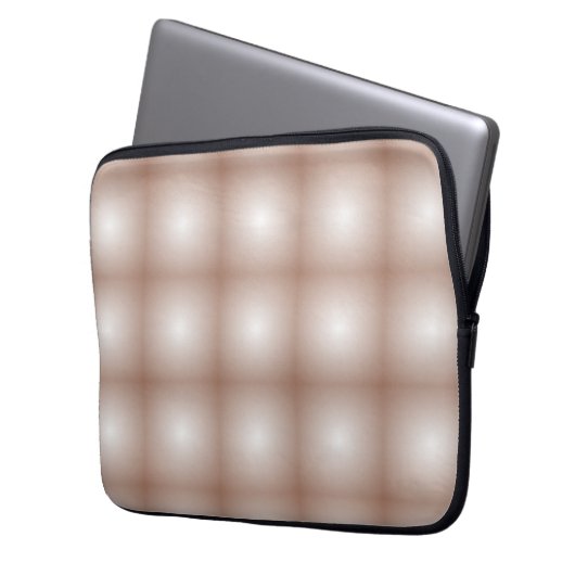 Geometrische Quadrate mit Mocha Mousse Gradient Wh Laptopschutzhülle (Vorderseite Links)