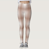Geometrische Quadrate mit Mocha Mousse Gradient Wh Leggings (Vorderseite)