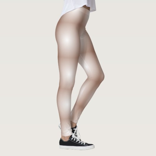 Geometrische Quadrate mit Mocha Mousse Gradient Wh Leggings (Rechts)