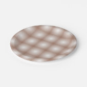 Geometrische Quadrate mit Mocha Mousse Gradient Wh Pappteller (Schrägansicht)