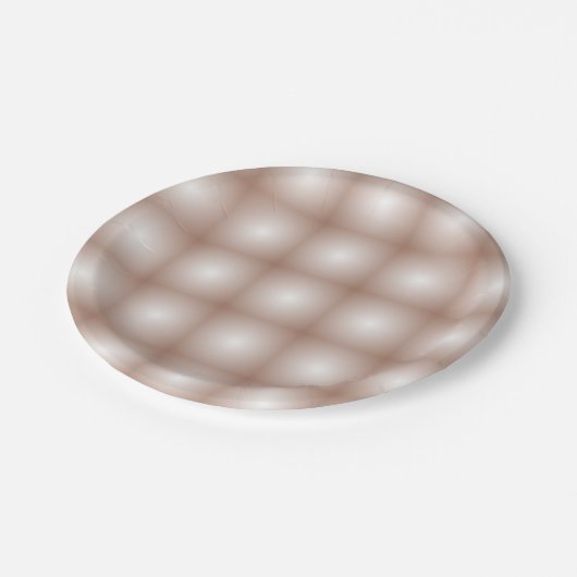 Geometrische Quadrate mit Mocha Mousse Gradient Wh Pappteller (Schrägansicht)