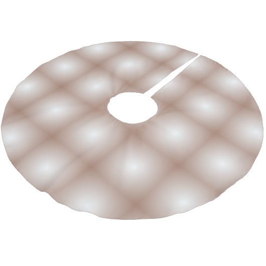 Geometrische Quadrate mit Mocha Mousse Gradient Wh Polyester Weihnachtsbaumdecke (Schrägansicht)