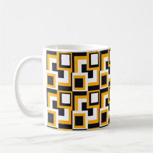 Geometrische Quadrate: Nahtloses Drucken Kaffeetasse