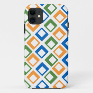 Geometrische Quadrate Orange Grün Blau Case-Mate iPhone Hülle