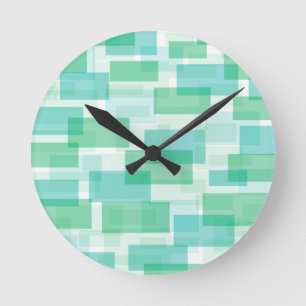 geometrische Quadrate Runde Wanduhr